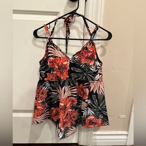 Kona Sol Floral Swim Top